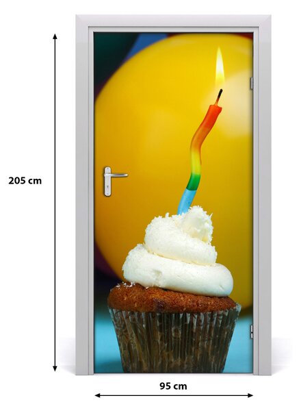 Autocolante pentru usi cupcake ziua de nastere