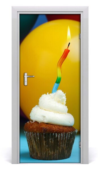Autocolante pentru usi cupcake ziua de nastere