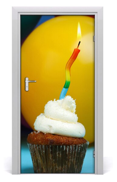 Autocolante pentru usi cupcake ziua de nastere