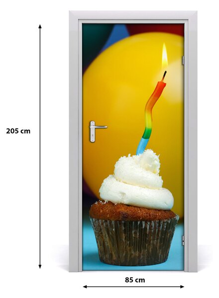 Autocolante pentru usi cupcake ziua de nastere
