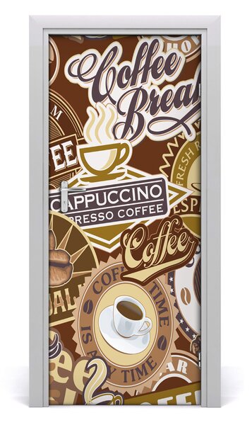 Autocolante pentru usi zicale Café