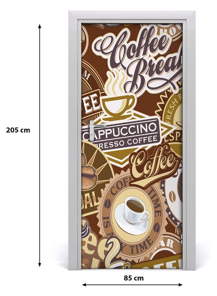 Autocolante pentru usi zicale Café