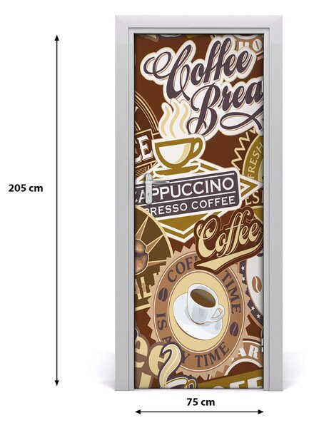 Autocolante pentru usi zicale Café
