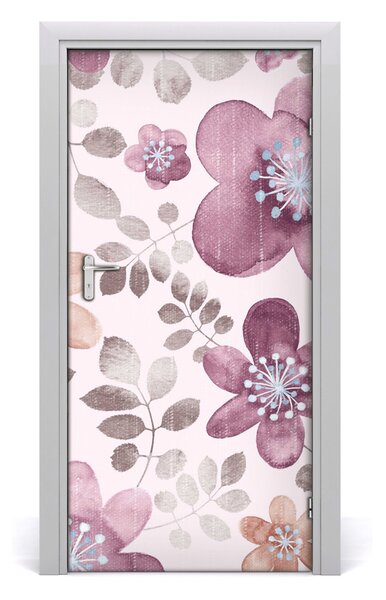 Autocolante pentru usi model floral