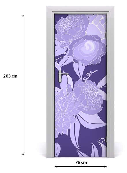 Autocolante pentru usi model floral