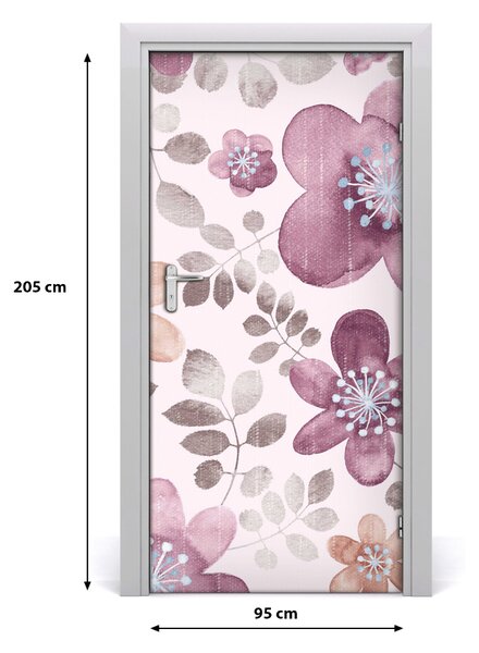 Autocolante pentru usi model floral