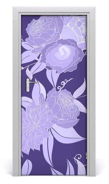 Autocolante pentru usi model floral
