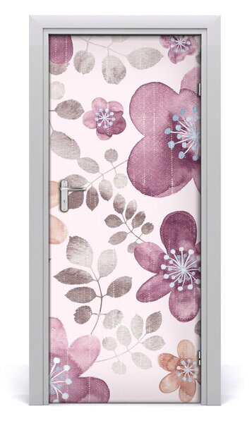 Autocolante pentru usi model floral