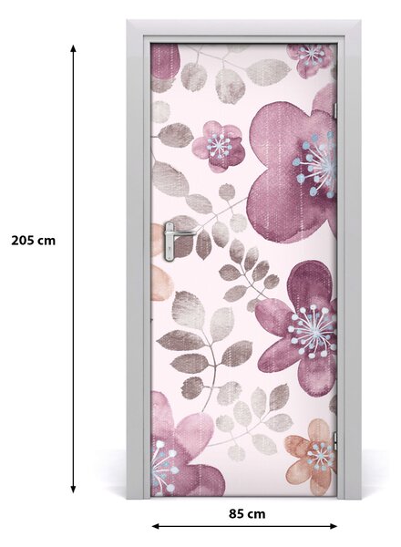 Autocolante pentru usi model floral