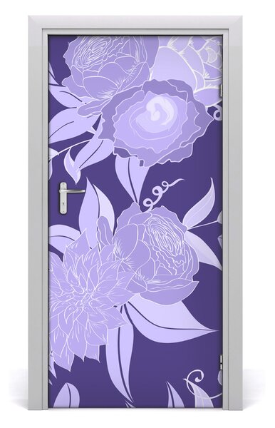 Autocolante pentru usi model floral