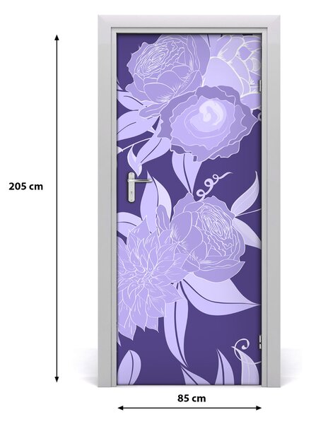 Autocolante pentru usi model floral