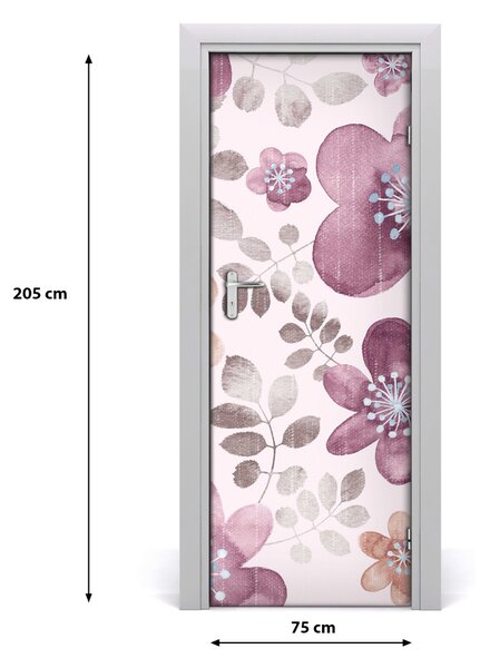 Autocolante pentru usi model floral