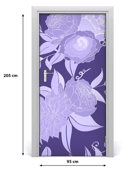 Autocolante pentru usi model floral