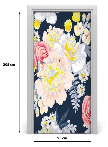 Autocolante pentru usi Buchet de flori