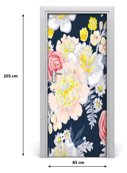 Autocolante pentru usi Buchet de flori
