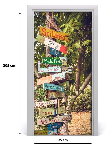 Autocolante pentru usi signpost acasă
