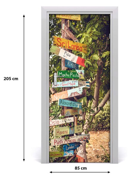 Autocolante pentru usi signpost acasă