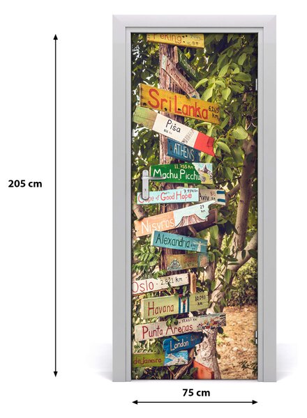 Autocolante pentru usi signpost acasă