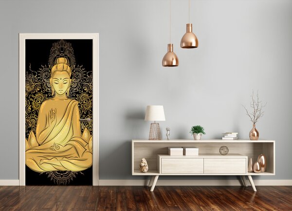 Autocolante pentru usi Buddha Mandala