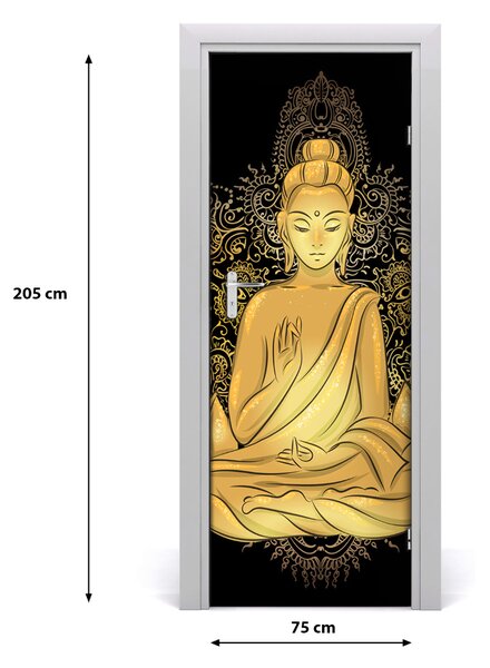 Autocolante pentru usi Buddha Mandala