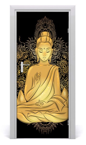 Autocolante pentru usi Buddha Mandala