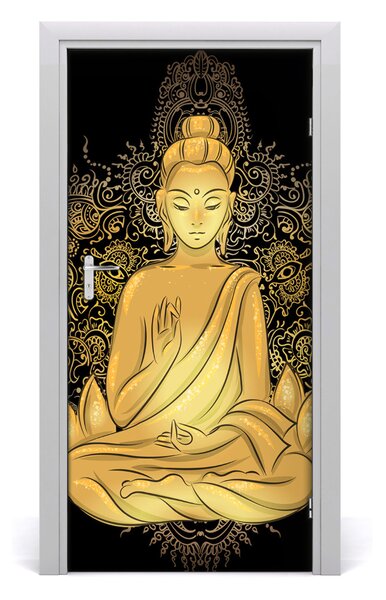 Autocolante pentru usi Buddha Mandala