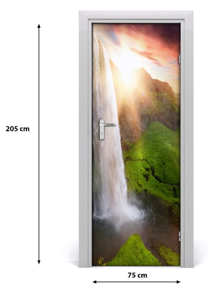 Autocolante pentru usi peisaje cascada