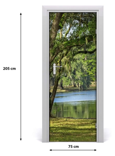 Autocolante pentru usi Lacul în parc