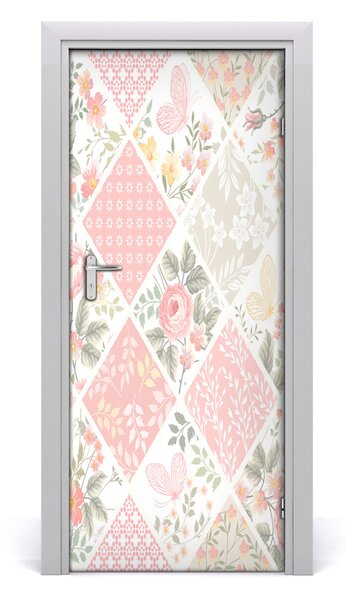Autocolante pentru usi model floral