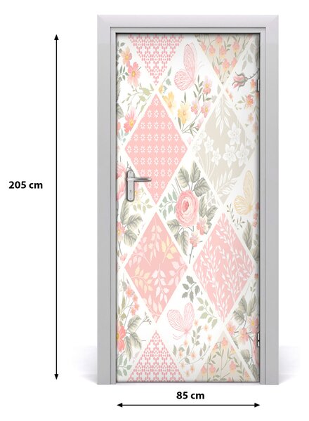 Autocolante pentru usi model floral