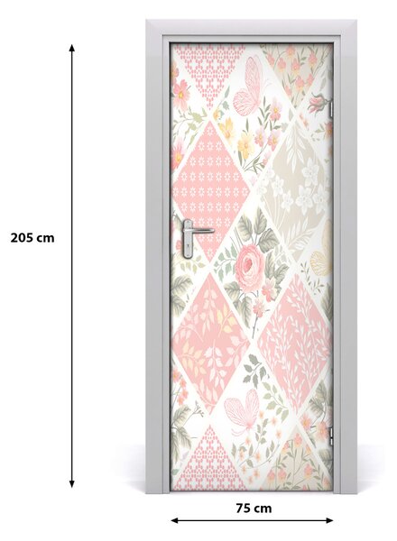 Autocolante pentru usi model floral