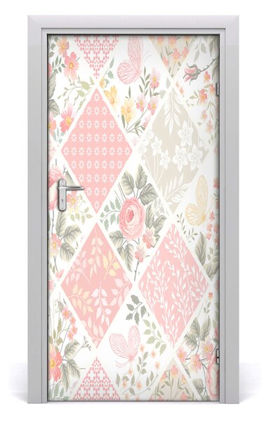 Autocolante pentru usi model floral