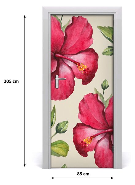 Autocolante pentru usi flori Hawaii