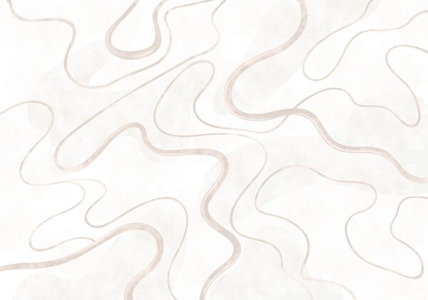 Tapet Linii abstracte, fluide, pe un fundal deschis, Imagini de fundal unice, w05726 : Uwalls.ro