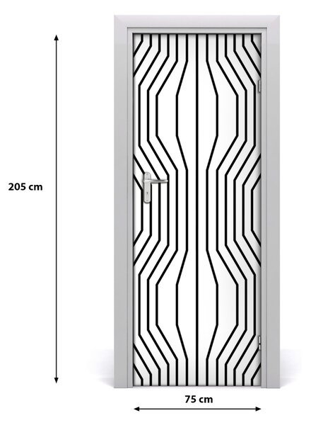 Autocolante pentru usi linii geometrice
