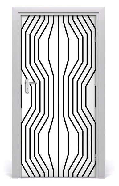 Autocolante pentru usi linii geometrice