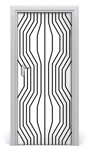 Autocolante pentru usi linii geometrice