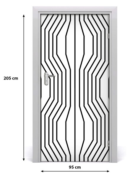 Autocolante pentru usi linii geometrice