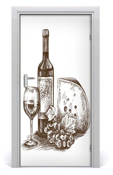Autocolante pentru usi Vin și gustări