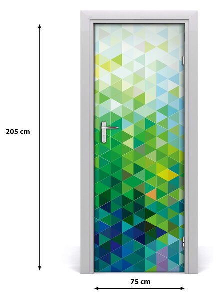 Autocolante pentru usi Autocolant DOOR adeziv triunghiuri Abstract