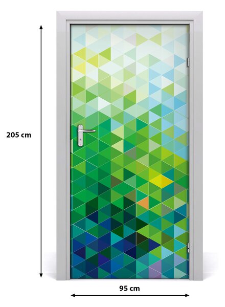Autocolante pentru usi Autocolant DOOR adeziv triunghiuri Abstract