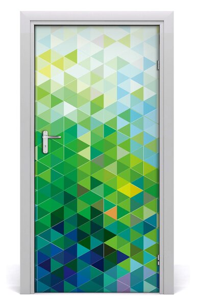 Autocolante pentru usi Autocolant DOOR adeziv triunghiuri Abstract