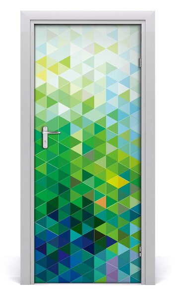 Autocolante pentru usi Autocolant DOOR adeziv triunghiuri Abstract