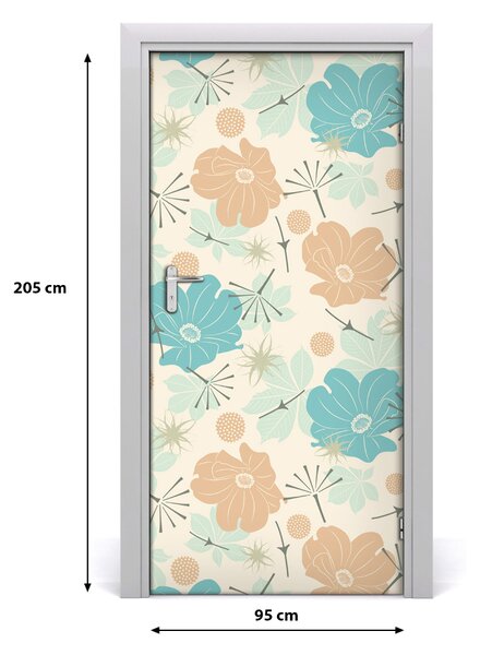 Autocolante pentru usi model floral