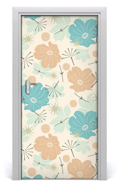 Autocolante pentru usi model floral
