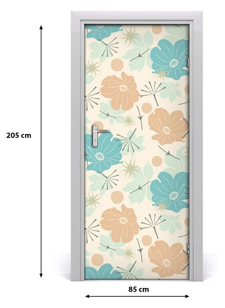 Autocolante pentru usi model floral