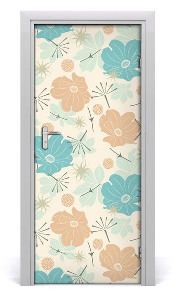 Autocolante pentru usi model floral