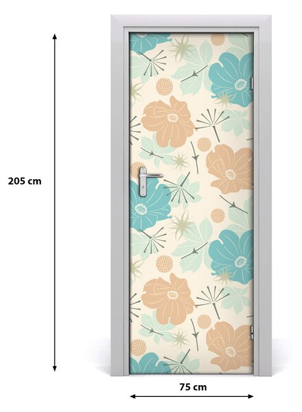 Autocolante pentru usi model floral