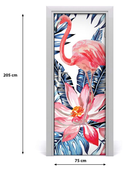 Autocolante pentru usi flori Hawaii