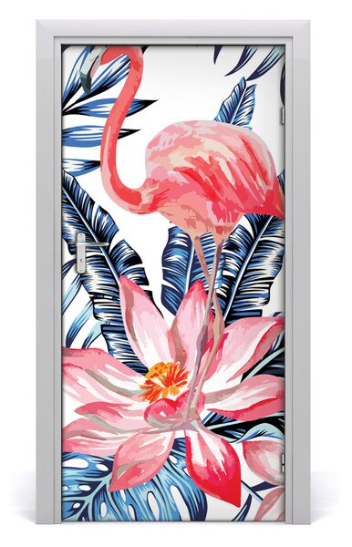 Autocolante pentru usi flori Hawaii
